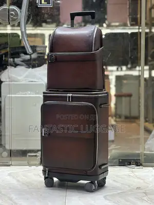 Premium Executive Leather Luggage Set | Luxury Travel