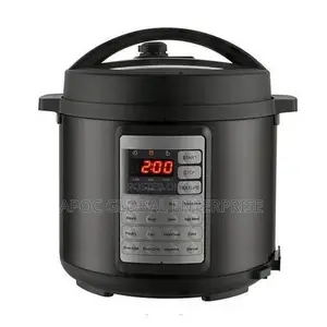 George Home Metallic Black Digital 5.5l 1000w Pressure Cooker