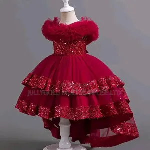 Crochet or Knitting Hand Made With Baby Girl Ball Gown Dress