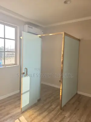 Mini Gold Frame Office Glass Partition