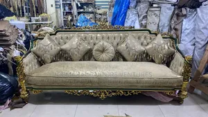 Quality 8 Seater Living Room Fabric Made Royal Sofa Chair.