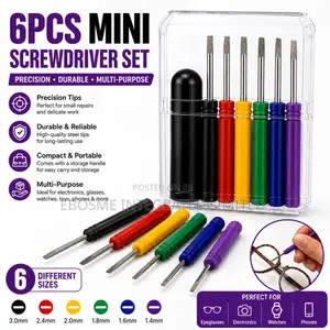 Precision Mini Screwdriver Set With Transparent Case (6pcs)