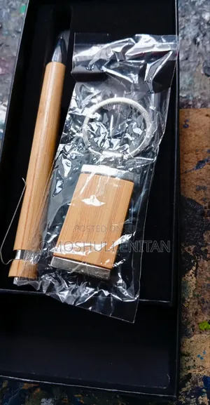 Imported Wooden Pen and Key Holder Displayed in a Boxi