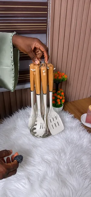 High Quality Silicone Cooking Spoon Set With Stand