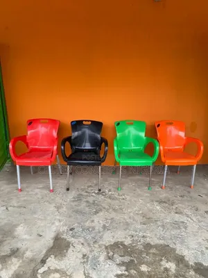 Plastic Armchair With Silver Metal Legs