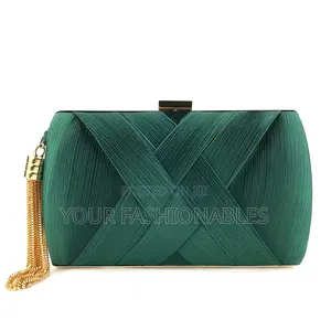 Lux Green Tassel Clutch Purse