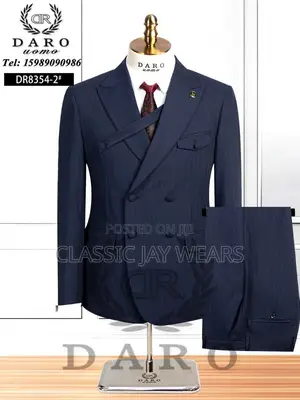 Stripes Navy Blue With Unique Pattern