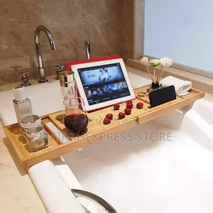 Bamboo Adjustable/Extendable Bathtub Tray Atm