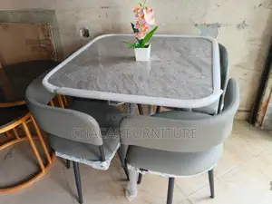 Luxury Marble Top Dining Set - 4 Seater
