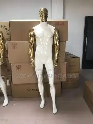 Raze Face Full Fibreglass White Gold Male Mannequin