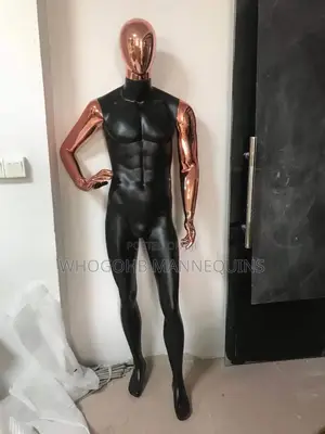 Full Fibreglass Hand on Waist Black Rose Gold Male Mannequin