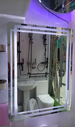 Double-frame Led Bathroom Mirror | Anti-fog | Touch Sensor | 60x80cm