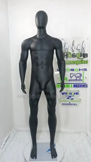 Dimkpa Muscular Matte Black Full Body Male Mannequin
