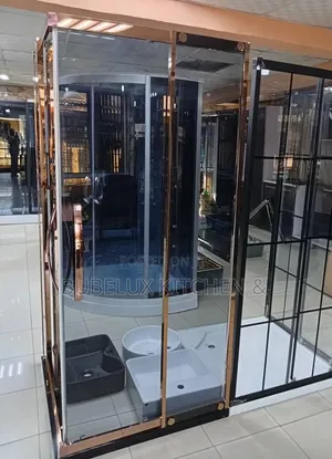 Brand New Rose Gold Framed Shower Cubicle | Tempered Glass | 90x90cm