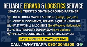 Trusted Errand Runner and Project Supervisor in Ibadan