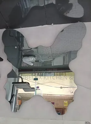 Luxury Butterfly Shape Decorative Mirror, Frameless Irregular Mirror