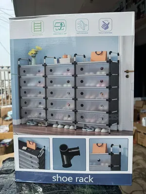 3 Compartment Covered Shoe Rack