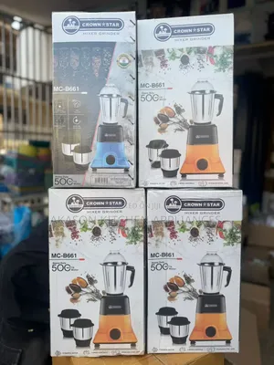 3 Jar Crownstar Blender 
Heavy Duty Engine/ Stainless Cups