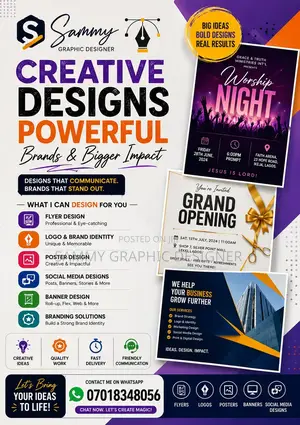 Professional Graphic Designer for Flyers, Logos Branding