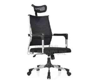 ​Ergonomic High-Back Mesh Office Chair With Adjustable Headrest