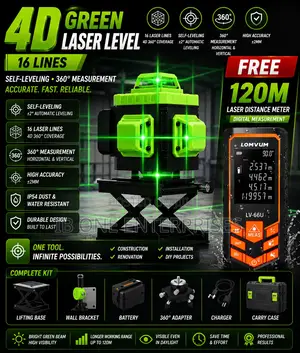 Stop Guessing — Start Measuring With Laser Level Free 120m Distant M