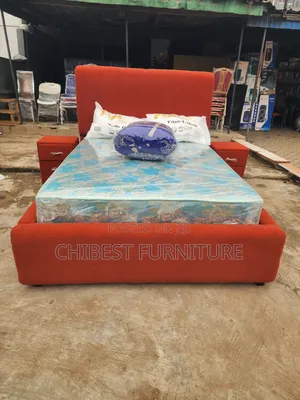 Queen Size Padded Bed Frame With Side Drawers