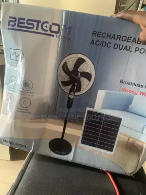 Bestcom Tech Solar Rechargeable Fan