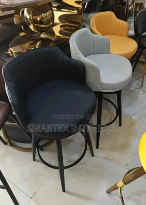Classic Leather Iron Leg Barstool