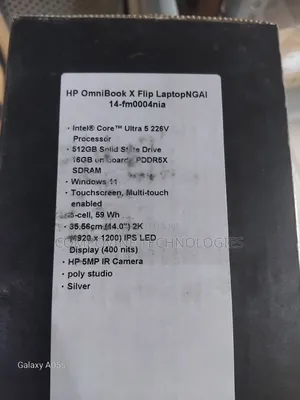 New Laptop HP OmniBook X Flip 14" 16GB Intel Core Ultra 5 SSD 512GB