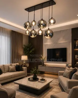 Smoky 8 Globe Nordic Chandelier