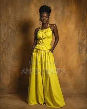 Yellow Backless Two Piece
