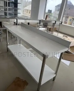 Heavy-Duty 5ft Stainless Steel Work Table With Backsplash