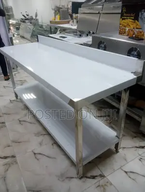 Heavy-Duty 5ft Stainless Steel Work Table With Backsplash