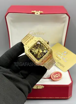 Cartier Skeleton Face Crested Chain Watch