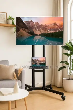 Tv Cart With Wheels 32” to 65” With Height Adjustable