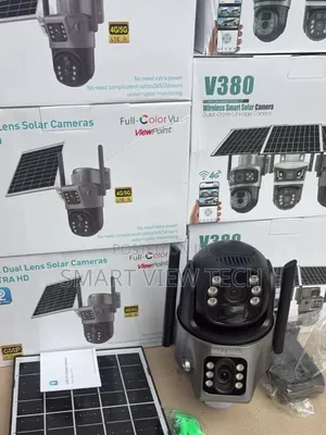 Solar Powered Dual Lens PTZ CCTV Camera V380