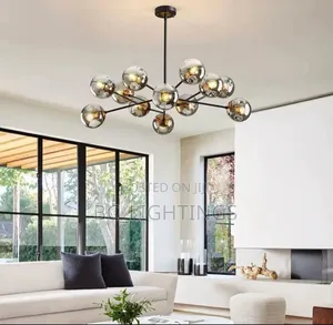 Modern Glass Chandelier Loft Led Living Dining Room Home Decor Lights