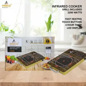 Pinnacle 2200w Infrared Cooker With Grill Rack Touch Control