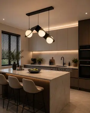 Sculptural Zigzag 3-Globe Pendant Light