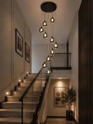 10-Globe Smoky Pendant Chandelier