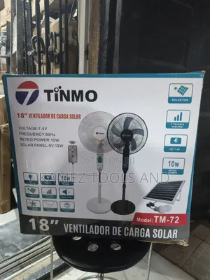 18" Solar Rechargeable Standing Fan