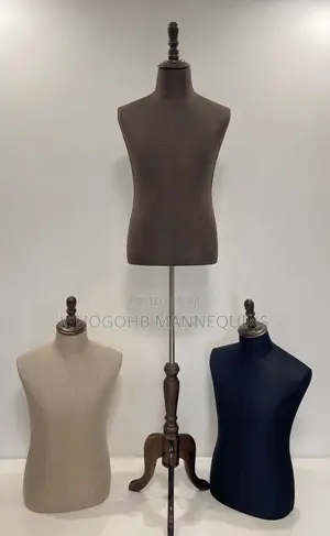 Wooden Half Body Male Dressform Mannequin