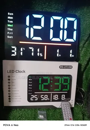 Luxury Digital Led Wall Clock With Remote Control