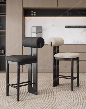 Architectural Bar Stools With Cylindrical Bolster Backrest
