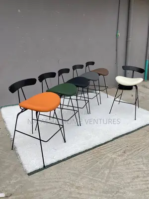 Modern Bar Stools With Curved Wood Back Upholstered Seat Multi-Color