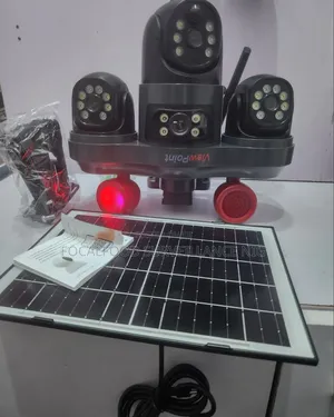 3-Lens Rotating 360 4g Solar Powered Security CCTV Camera