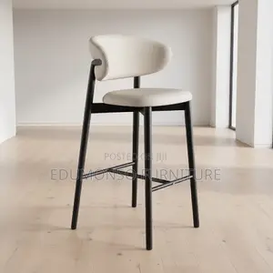 Contemporary Bar Stool With Backrest