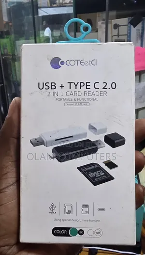 Coteci Usb + Type-C 2.0 2-in-1 Card Reader