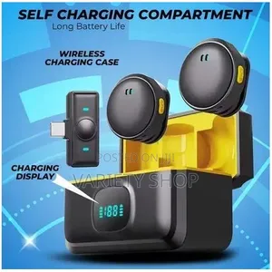 Wireless Mic Magnetic Button Lavalier Microphone With Digital Display