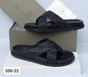 All Black Cross Slippers Available